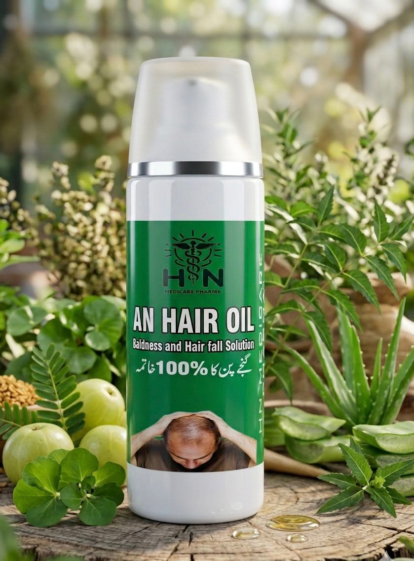 Homeo Herbal Hair Oil Pakistan – Hair Fall Treatment & Baldness Solution | 100% Organic Hair Growth Oil
