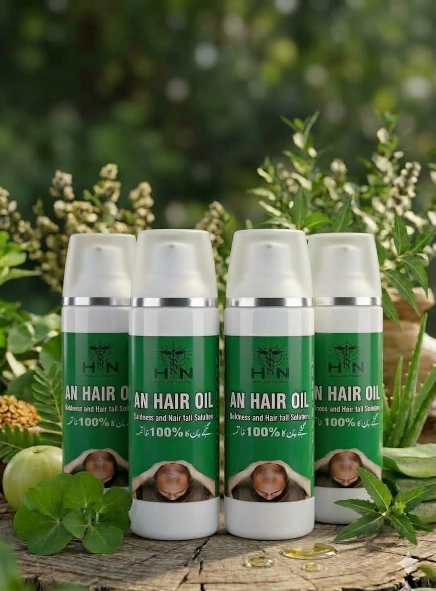 Homeo Herbal Hair Oil Pakistan – Hair Fall Treatment & Baldness Solution | 100% Organic Hair Growth Oil